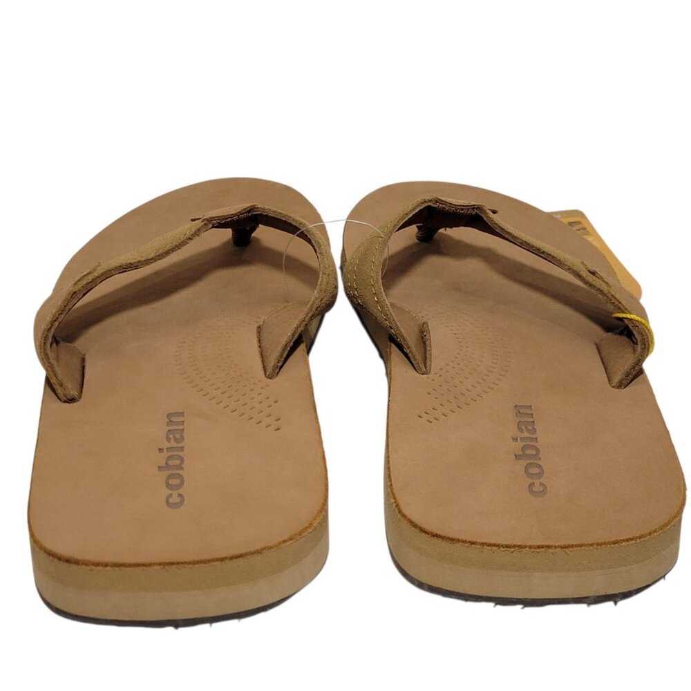 Cobian Lazo Flip Flop Sandals Men Size 11 CAMPO DEL SOL Tan Leather Arch Support - Picture 3 of 16